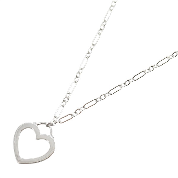 TIFFANY＆CO Sentimental Heart Necklace pendant 18KWG White Gold Used women