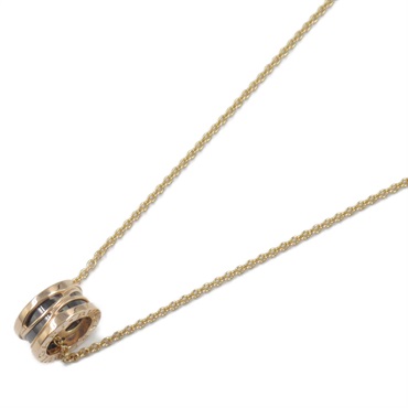BVLGARI B-zero1 Legend Necklace Ceramic 18KPG Pink Rose Gold Black Used unisex