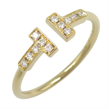 TIFFANY＆CO T-wire Diamond Ring 18KYG Yellow Gold Used women US size 8