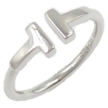 TIFFANY＆CO T wire Ring 18KWG White Gold Used women US size 5.75
