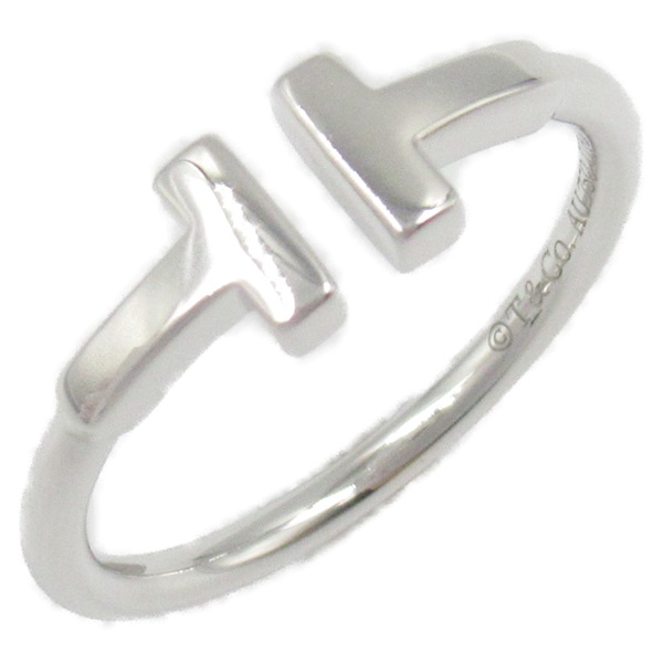 TIFFANY＆CO T wire Ring 18KWG White Gold Used women US size 5.75