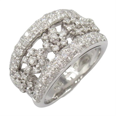Ponte Vecchio Diamond Ring 18KWG White Gold Used women US size 6