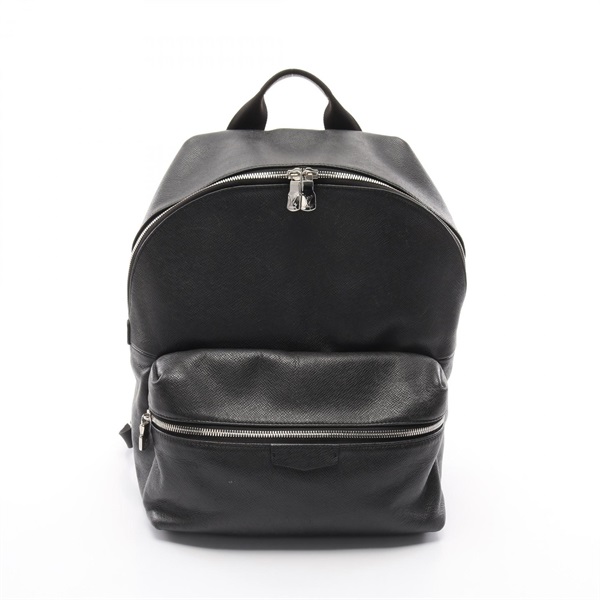 LOUIS VUITTON Discovery Rucksack Backpack M33450 Taiga leather Black Used mens
