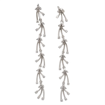 JEWELRY Diamond screw back Dangle Earrings 18KWG 14KWG Gold Used women