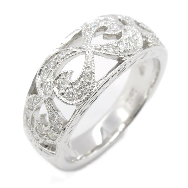 JEWELRY Diamond Ring 18KWG White Gold Used women US size 6