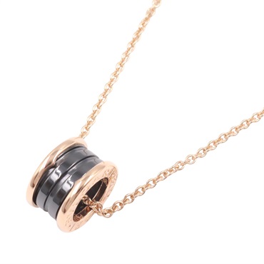 BVLGARI B-zero1 Necklace pendant 18KRG Pink Rose Gold Ceramic Used women