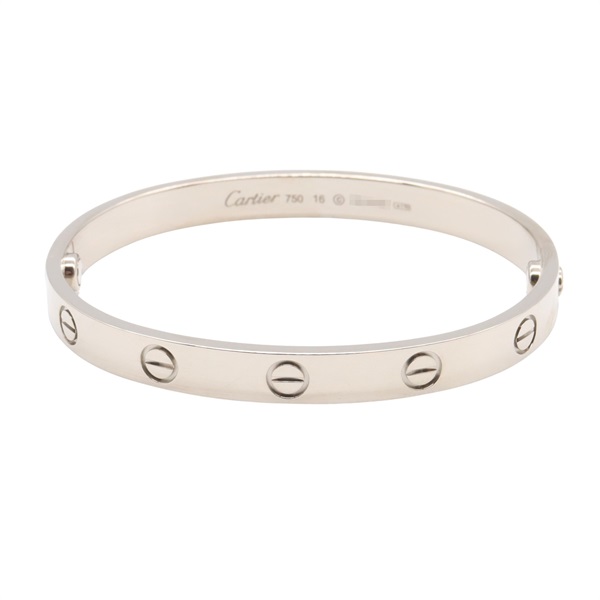 CARTIER Love Bracelet 18KWG White Gold Used Women #16