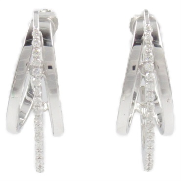 JEWELRY Diamond screw back earrings 18KWG White Gold Used women