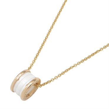 BVLGARI B-zero1 Necklace pendant 18KRG Pink Rose Gold Ceramic Used unisex