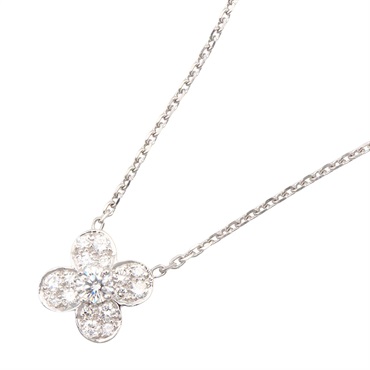 Van Cleef & Arpels Trefle Diamond Necklace 18KWG White Gold Used women