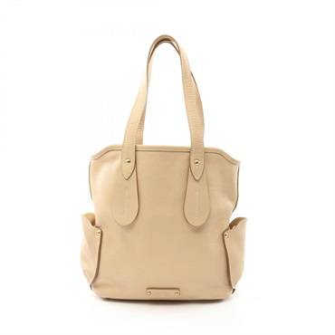 Salvatore Ferragamo Shoulder Tote Bag leather Beige Used Women
