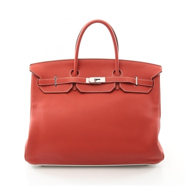 HERMES Birkin 40 Hand bag O Taurillon Clemence  Bougainvillier Used SHW