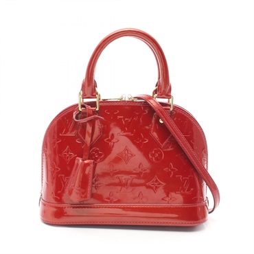 LOUIS VUITTON Alma BB 2way shoulder Handbag M91606 Vernis leather Used Women LV