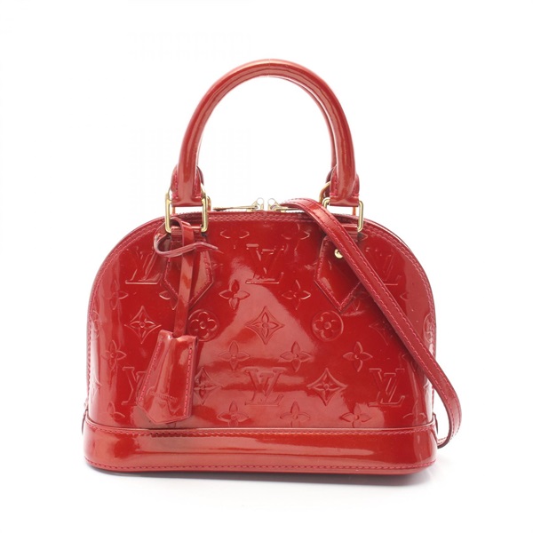 LOUIS VUITTON Alma BB 2way shoulder Handbag M91606 Vernis leather Used Women LV