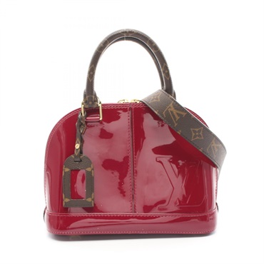 LOUIS VUITTON Alma BB Hand crossbody bag M54785 Vernis Patent leather magenta LV
