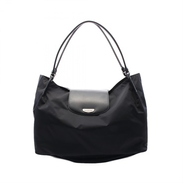 BALENCIAGA GENEVE LARGE HOBO Tote Bag 8054842ABA91060 Nylon leather Black NEW