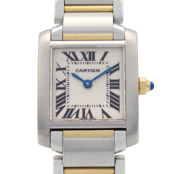 CARTIER Tank francaise SM Wrist Watch W51007Q4 Quartz 18KYG SS Used Women