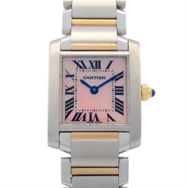 CARTIER Tank Francaise SM Wrist Watch W51027Q4 Quartz 18KRG Gold SS Used Women