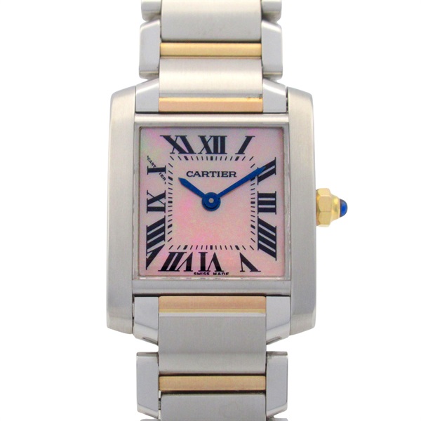 CARTIER Tank Francaise SM Wrist Watch W51027Q4 Quartz 18KRG Gold SS Used Women