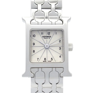 HERMES H watch mini Wrist Watch HH1.110 Quartz Stainless Steel Used Women