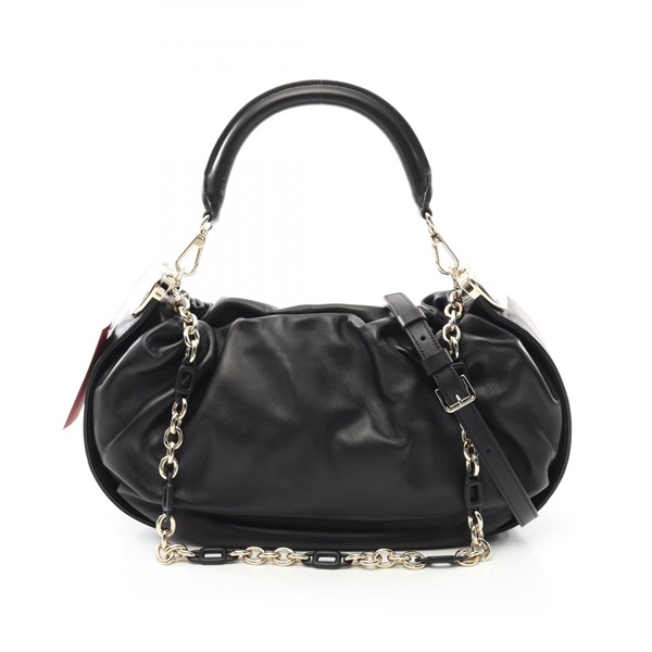 Roger Vivier Medium Hobo Hand Shoulder Bag RBWAOGS leather Black NEW Women