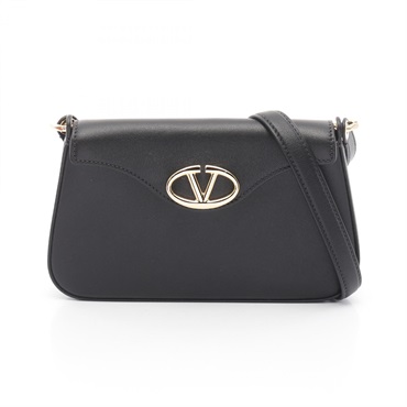 Valentino Garavani V logo Shoulder crossbody Bag 5W2P0AD leather Black NEW Women