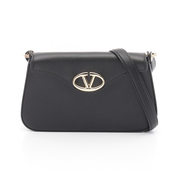 Valentino Garavani V logo Shoulder crossbody Bag 5W2P0AD leather Black NEW Women