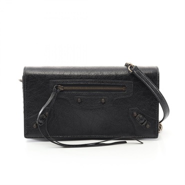 BALENCIAGA CITY crossbody Shoulder Bag 8194722ABEK1000 leather Black NEW Women
