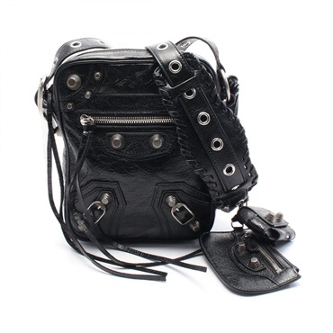 BALENCIAGA Shoulder Bag crossbody 719065210KR1000 leather Black NEW Women