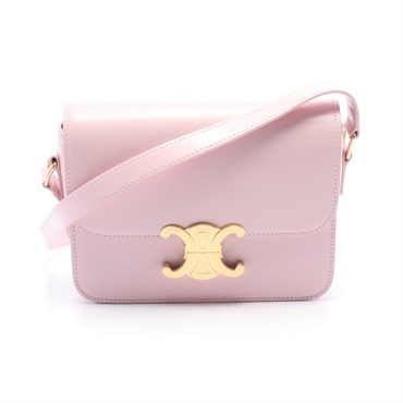 CELINE teen triomphe Shoulder Bag 188423BF424PP leather Pink NEW Women GHW