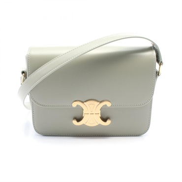 CELINE teen triomphe Shoulder Bag 188423BF431LY leather Green NEW crossbody