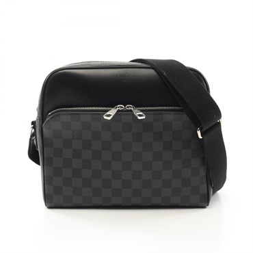LOUIS VUITTON Dayton PM Shoulder Bag N41408 Damier graphite Black Used