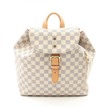 LOUIS VUITTON Speron Rucksack Backpack N41578 Damier Azur leather White Used