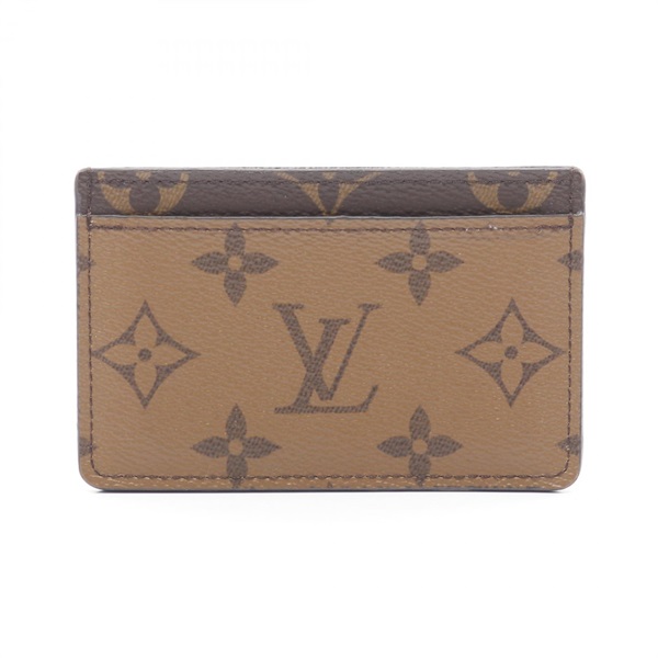 LOUIS VUITTON Porte cult Simple Card Case M69161 Monogram Reverse canvas Used LV