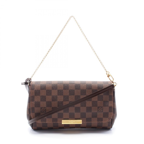 LOUIS VUITTON Favorite MM 2way Hand chain shoulder bag N41129 Damier Ebene Used