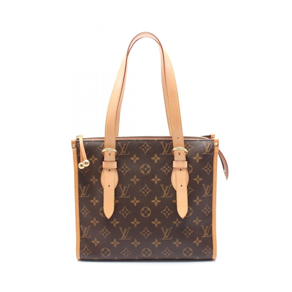 LOUIS VUITTON Popincourt haut Tote shoulder Bag M40007 Monogram leather brown LV