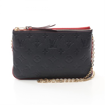 LOUIS VUITTON Pochette double zip chain Shoulder Bag M63916 Monogram empreinte