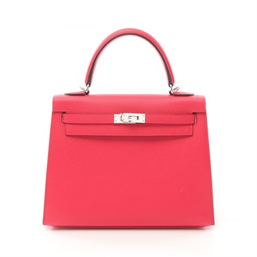 HERMES Kelly 25 Hand shoulder bag Y Outside stitched 038416CK Epsom Pink SHW