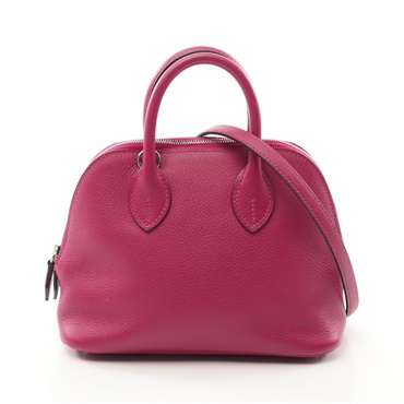 HERMES Bolide1923 Mini Hand shoulder crossbody bag C 075180CK Evercolor pink SHW