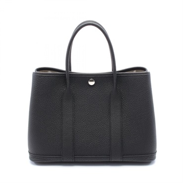 HERMES Garden party TPM Tote hand Bag W 051568CK Negonda Black SHW