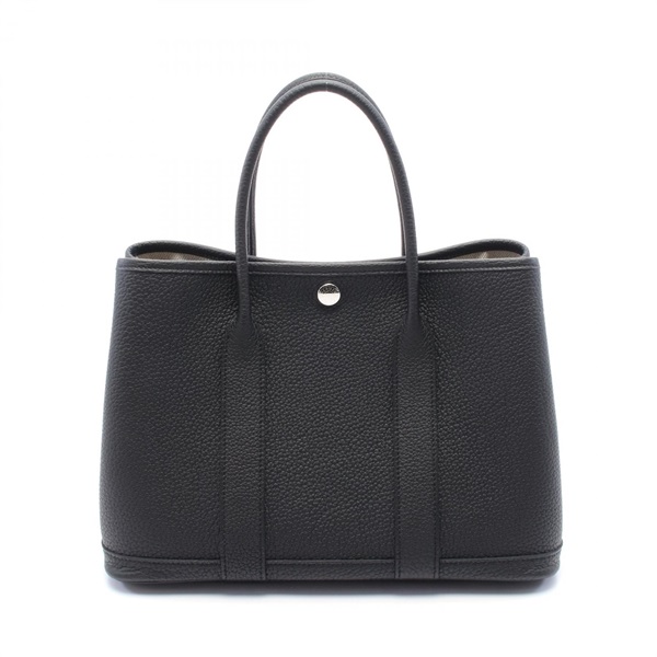 HERMES Garden party TPM Tote hand Bag W 051568CK Negonda Black SHW