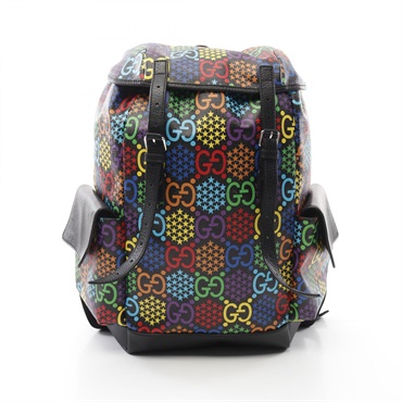 GUCCI GG psychedelic Rucksack Backpack 598140 canvas Black Multicolor Used mens