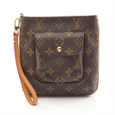 LOUIS VUITTON Partition Pouch purse M51901 Monogram leather Brown Used LV
