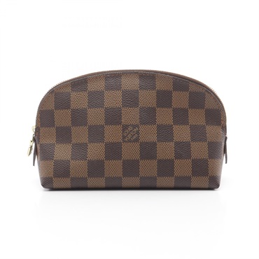 LOUIS VUITTON Pochette Cosmetic Pouch bag N47516 Damier canvas Ebene Used Women