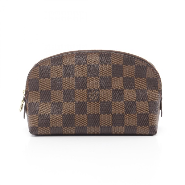 LOUIS VUITTON Pochette Cosmetic Pouch bag N47516 Damier canvas Ebene Used Women