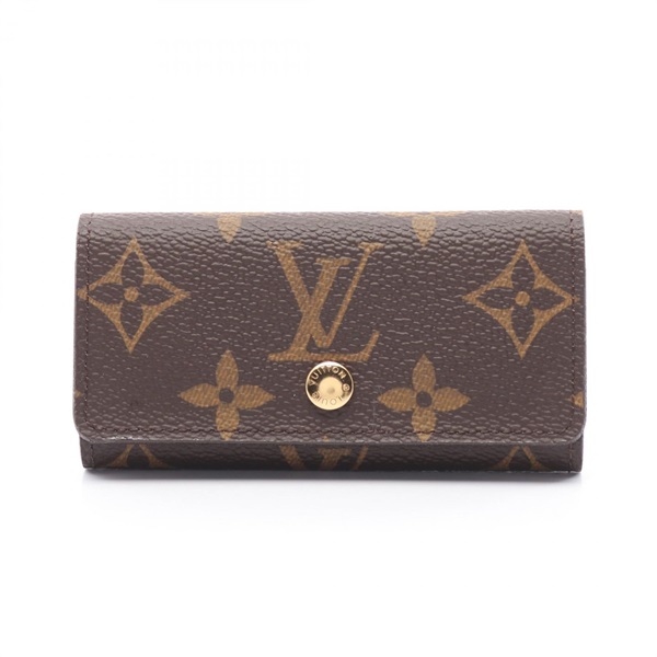 LOUIS VUITTON Multicles 4 key holder case M69517 Monogram canvas Brown Used LV