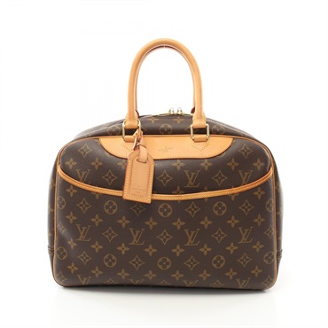 LOUIS VUITTON Deauville Bowling Vanity Hand bag M47270 Monogram leather Brown