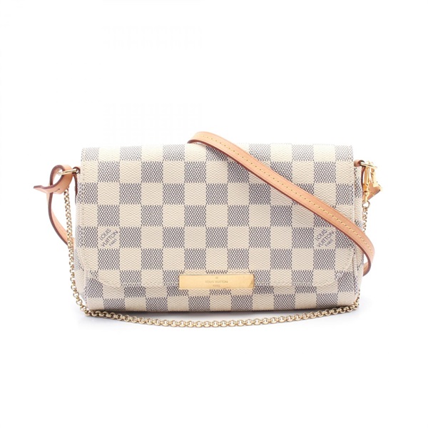 LOUIS VUITTON Favorite PM Hand shoulder crossbody bag N41277 Damier Azur leather