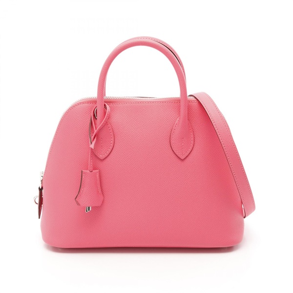 HERMES Bolide 1923 25 Hand shoulder bag W Epsom Rose azalee Used SHW