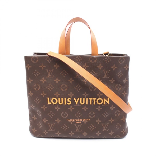 LOUIS VUITTON Shopper Tote MM shoulde Bag M13928 Monogram leather Used mens LV